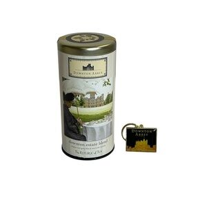 NWT Downtown Abbey Collectible Earl Grey Tea Tin & Castle Keychain